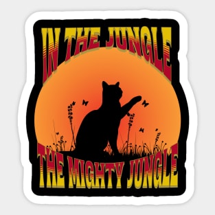 Cat In The Jungle Sticker